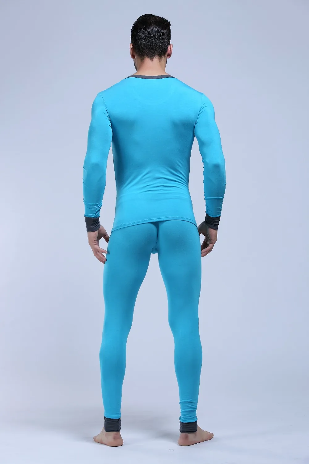 1 комплект зимние теплые мужские кальсоны из мягкого модала термобелье для