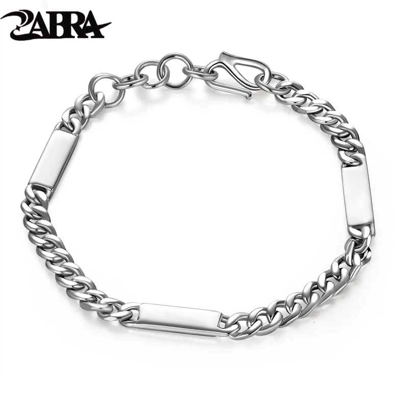 

Real Pure 925 Sterling Silver Bracelet for Female Male Vintage Handmade Men Women Jewelry Fashion Simple Charm Gift Curb Chain