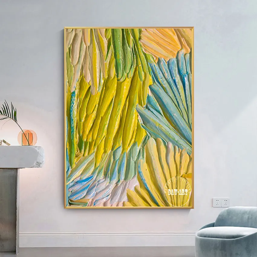 

2022 New Arrival Palette Knife Abstract Oil Painting Wall Art On Canvas House Decoration Wedding Artwork Unframed Hot Selling