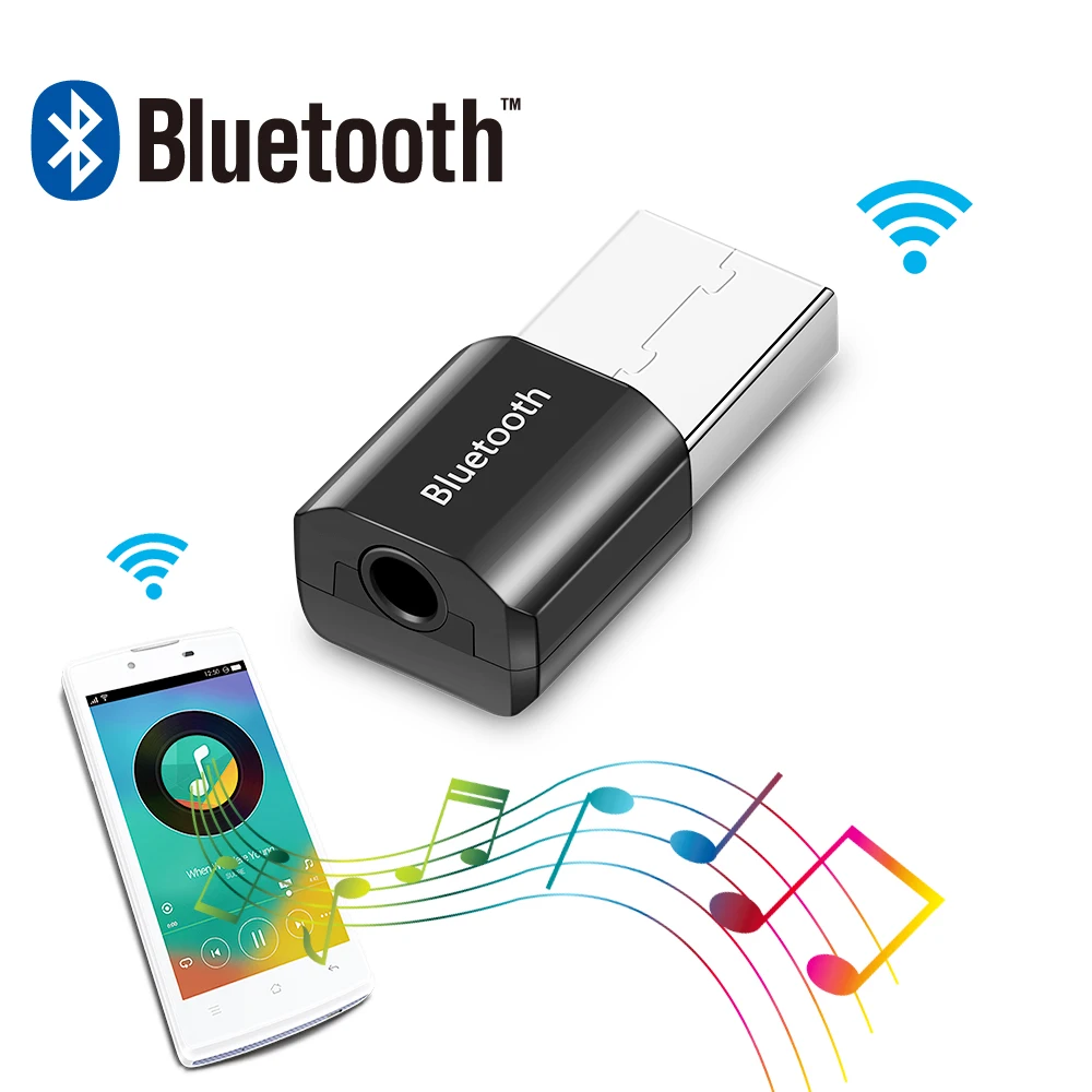 USB мини Bluetooth карта Внешний аудиоприемник стерео 3 5 мм Музыкальный внешний