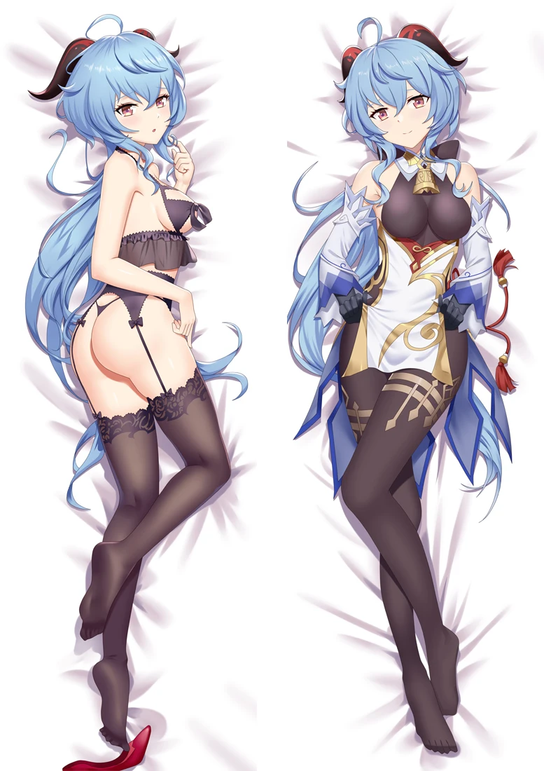 Игра Genshin воздействия ганю Косплэй Сексуальная Подушка Dakimakura Чехол обниматься