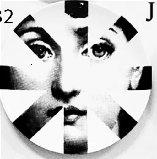 32 " 7" " Мода Fornasetti Тарелка декоративная подвесная тарелка домашнее украшение Настенная посуда керамический Декор Европейское настенное блюдо - Цвет: 32