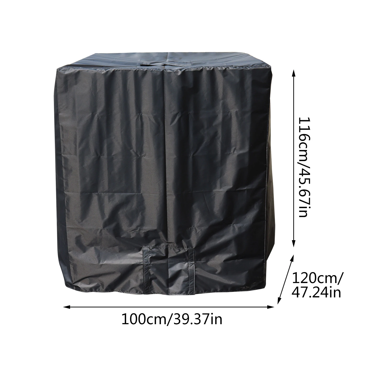 

1000L Tank Black UV Cover 210d Fabric IBC Ton Barrel Protective Cover Waterproof Storage Tank Protective Hood Prevent Algae Form
