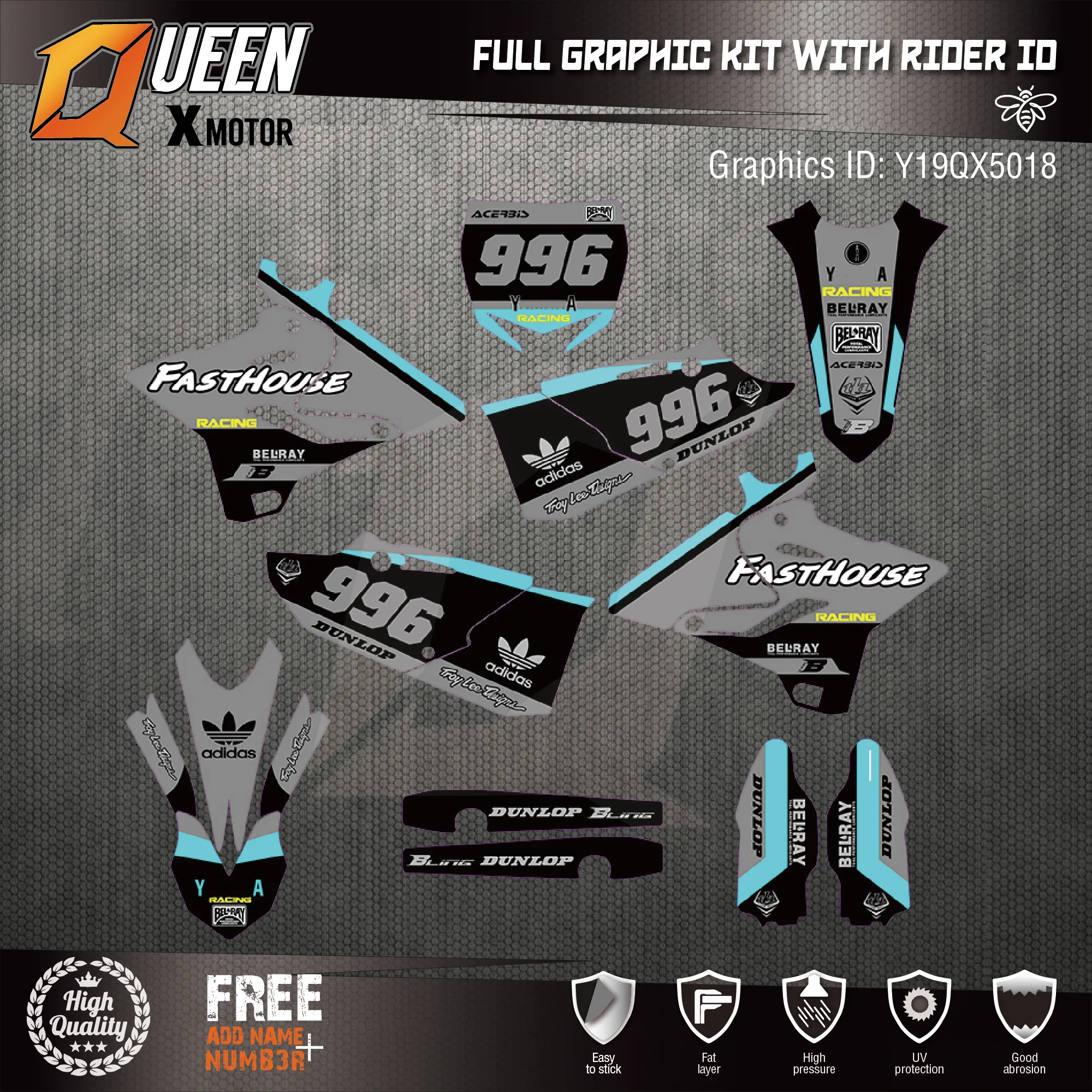 Queen х на заказ футбольной команды Графика Фоны наклейки 3m Набор наклеек для YAMAHA