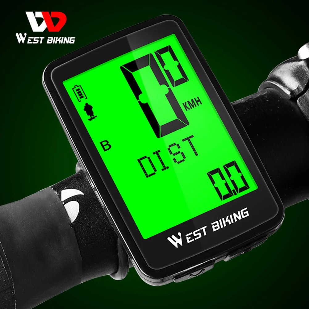

PVC Bicycle Computer Wireless Mountain Road Bike LCD Display Odometer Bike Speedometer Odometer Cycling Stopwatch