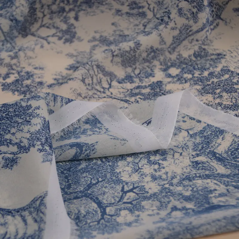 

summer thin 100D chiffon fabric sicilian animals printed soft chiffon for women long beach dress DIY sewing tissu scarf cloth