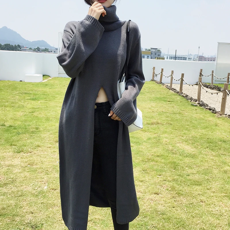 Genayua Осень-зима водолазка женский свитер пуловер с длинным рукавом Повседневный