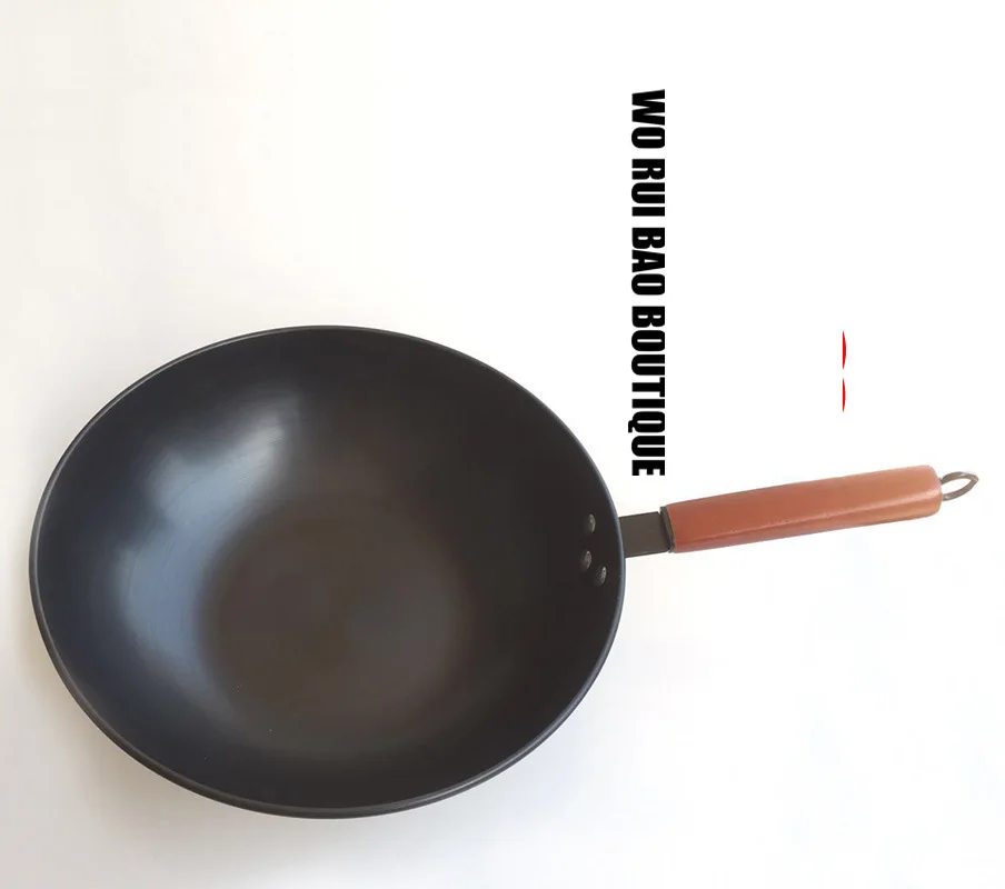 

He-Stainless Steel Cast Iron Wok, Warburg Wok, Non Stick Wok, Aluminum Wok, Wooden Cover, Cooking Utensils, Gifts, Customized
