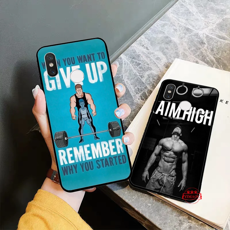 Loving Bodybuilding Gym Fitness Silicone Soft Case for Redmi 4A 4X 5 Plus 5A 6 Pro 6A 7 7A S2 Go K20 Note Prime 8 |