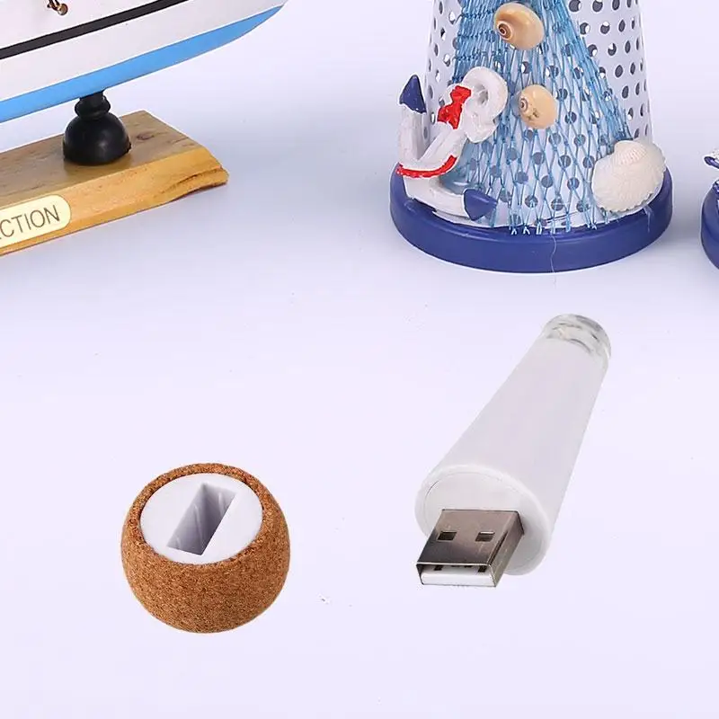 

Перезаряжаемый USB Круглый бутылки стопор винсветильник теплый белый свет лампы