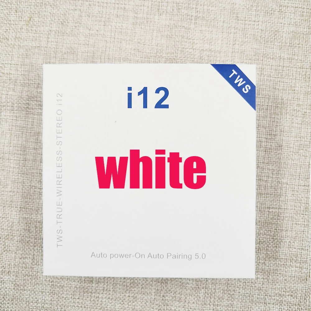 i12 C White Матовый i12 наушники-вкладыши tws Bluetooth 5,0 наушники Pop Up туры стерео наушники i12tws оригинальные наушники для мобильных телефонов - Цвет: i12 C White