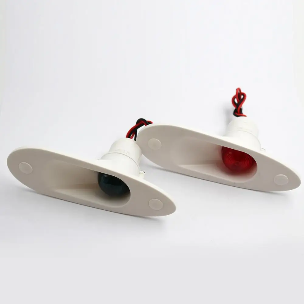 1 пара красный + зеленый утапливаемое крепление морской лодки RV СВЕТОДИОДНЫЕ