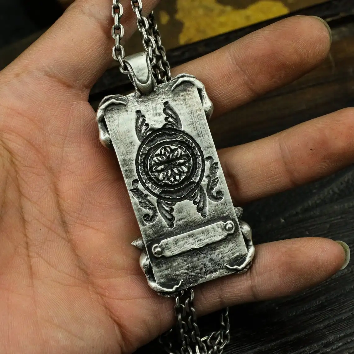 Серебряное ожерелье с дьявольским крестом кулон из стерлингового серебра