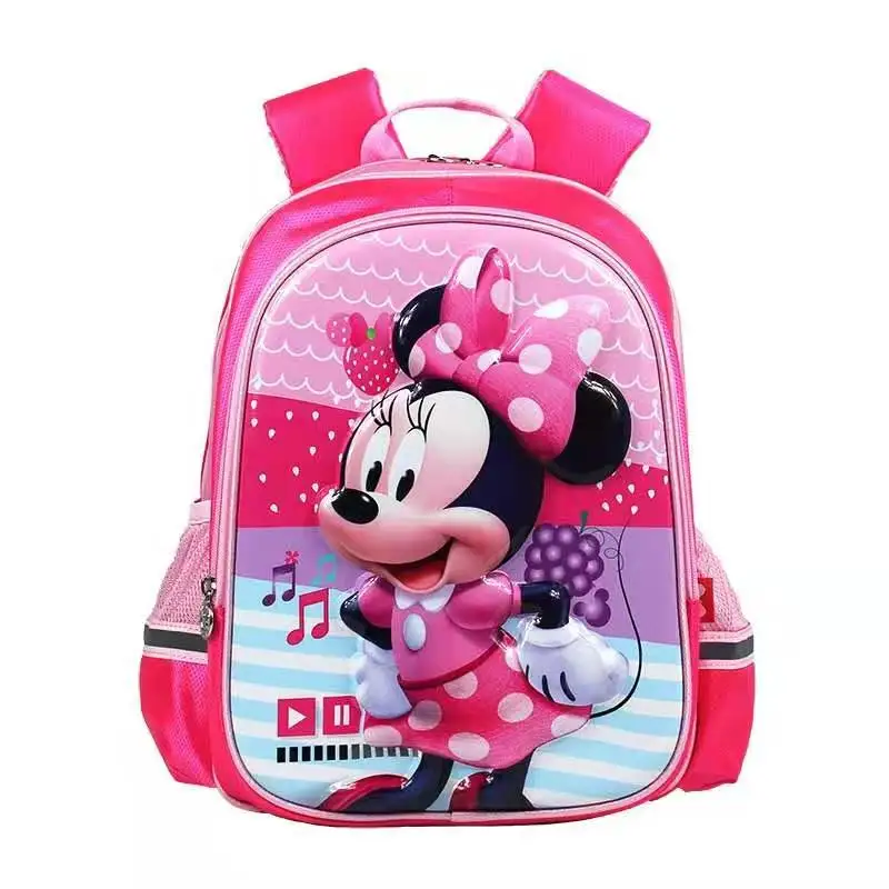 Disney Mickey Minie School Bags For Boys Girls Primary Student Shoulder Orthopedic Backpack Grade 1-4 Kids Gifts Mochila Escolar