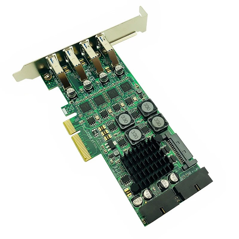 Плата расширения PCI Express E на USB 3 0 контроллер Raiser с 8 портами SATA Power независимый 4