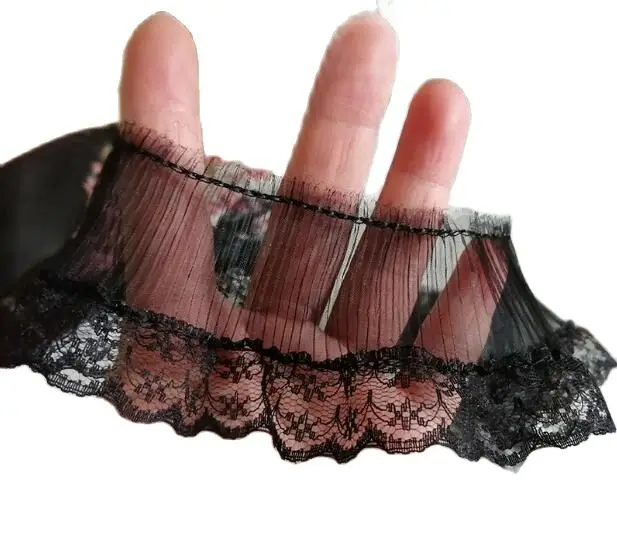 7 см в ширину новинка черно-белая вышивка цветок кружевная ткань отделка лента