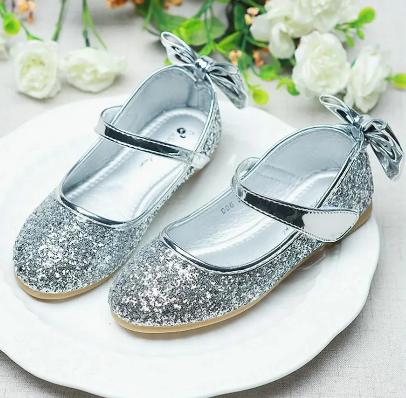 Новинка 2020 детская обувь кожаная принцессы для девочек Свадебная танцев|Кожаная