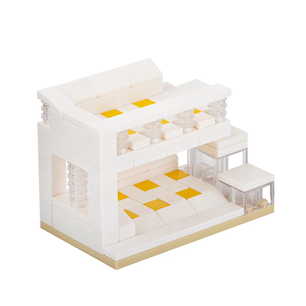 Конструктор MOC furniture двухъярусная кровать строительные блоки сделай сам