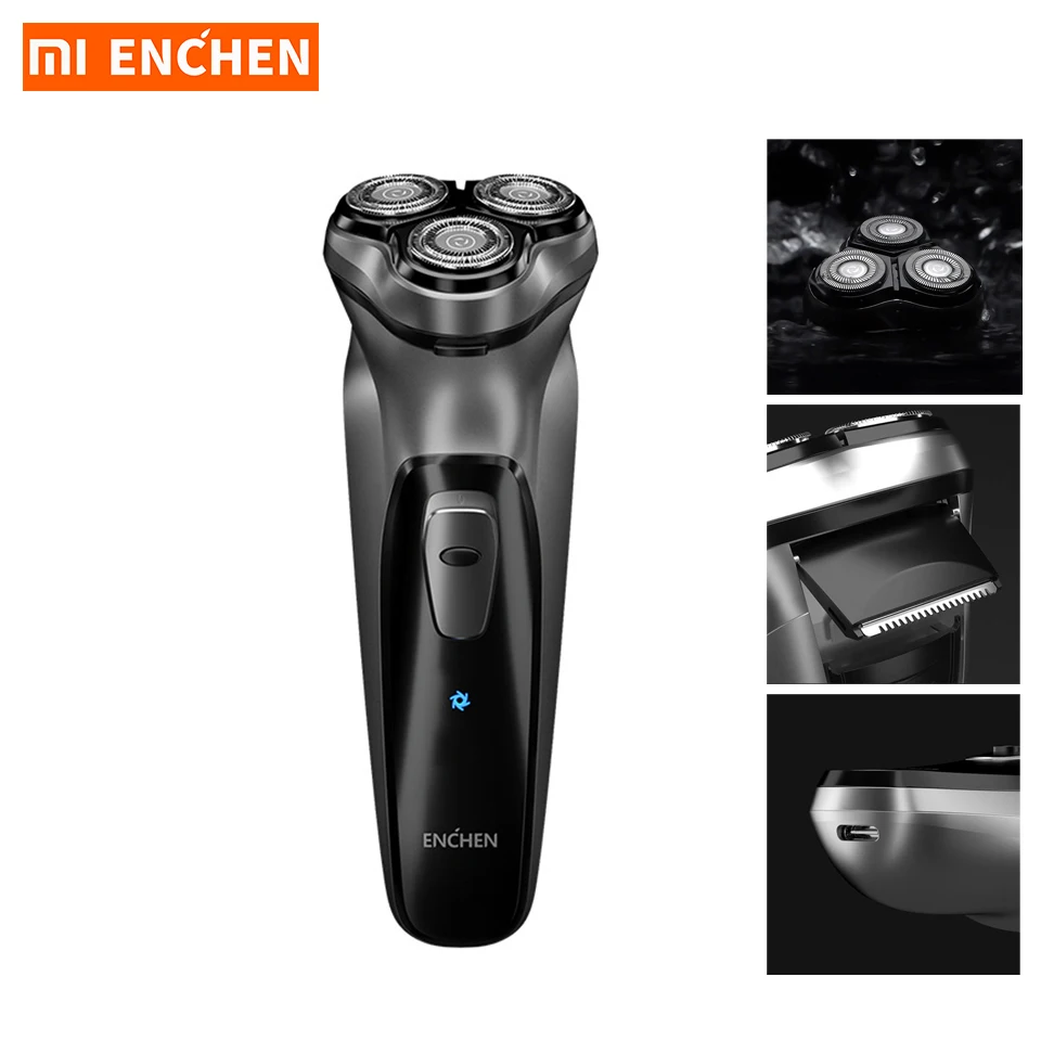 

Xiaomi Enchen Electric Shaver for Men's Razor Beard Trimmer BlackStone 3D face Shaving Beard Type-C USB Rechargeable Trimmer
