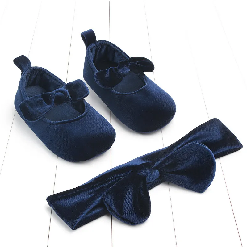 

Newborn Infant Baby Girls Shoes Comfortable Soft Sole Velvet Red Princess Girl Baby Shoes Bow First Walkers