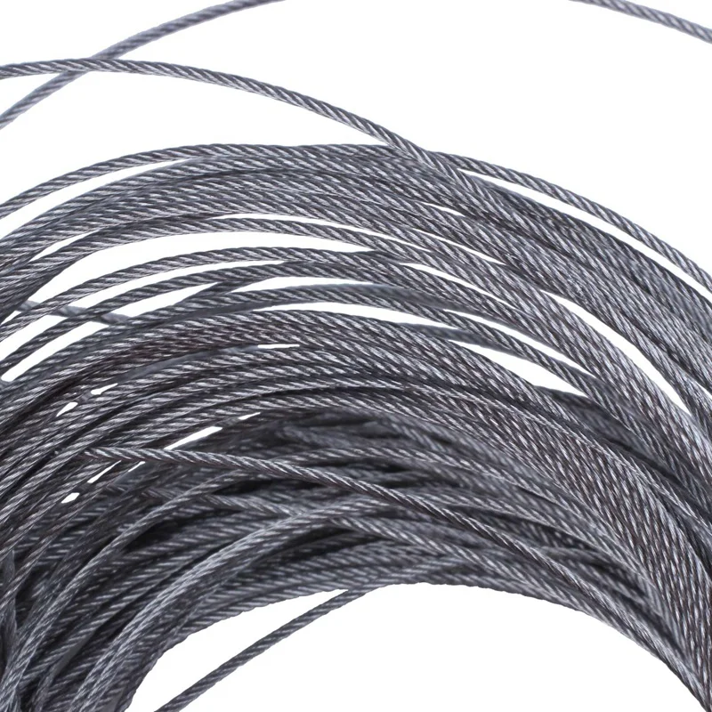 

Hot STAINLESS Steel Wire Rope Cable Rigging Extra Length15m