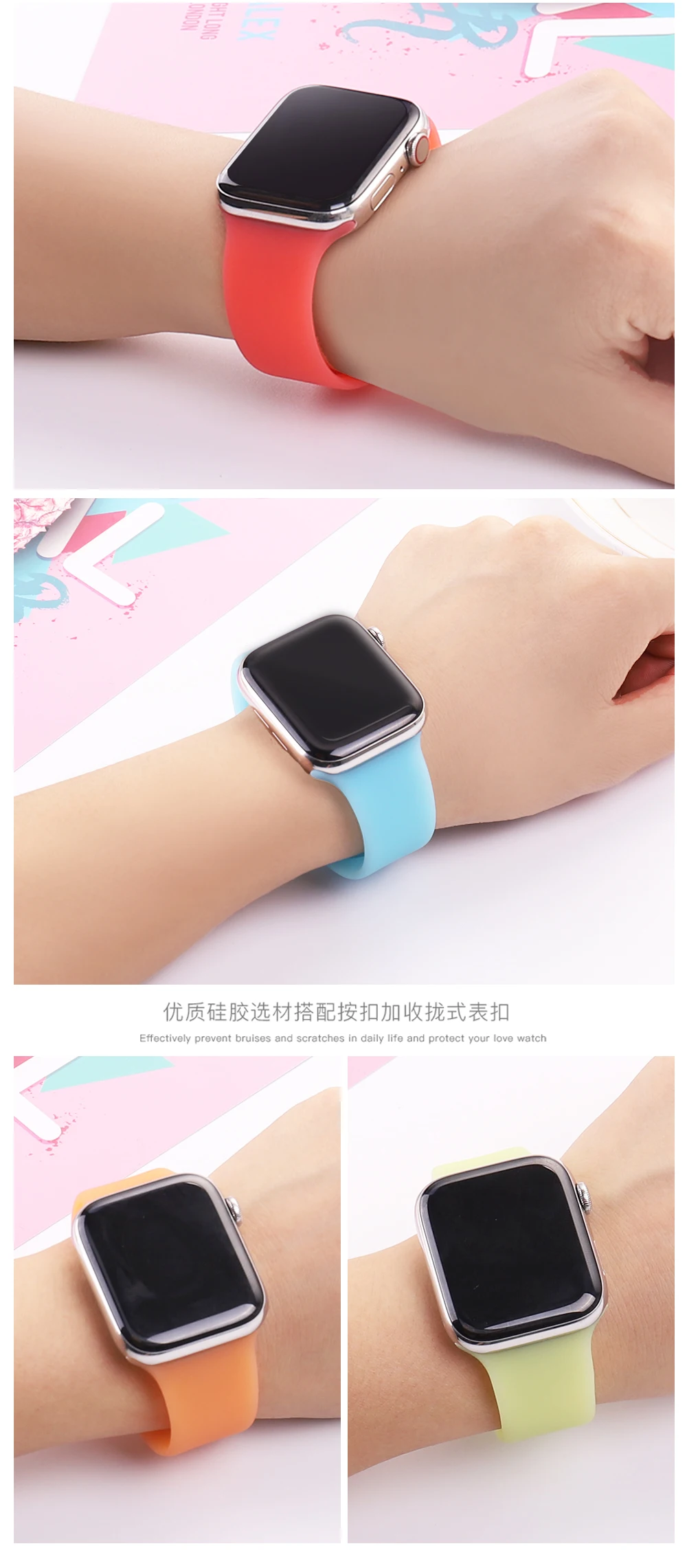 Мягкий силиконовый сменный спортивный ремешок для 38 мм Apple Watch Series1 2 3 4 5 42 мм наручный браслет ремешок для iWatch Sports Edition