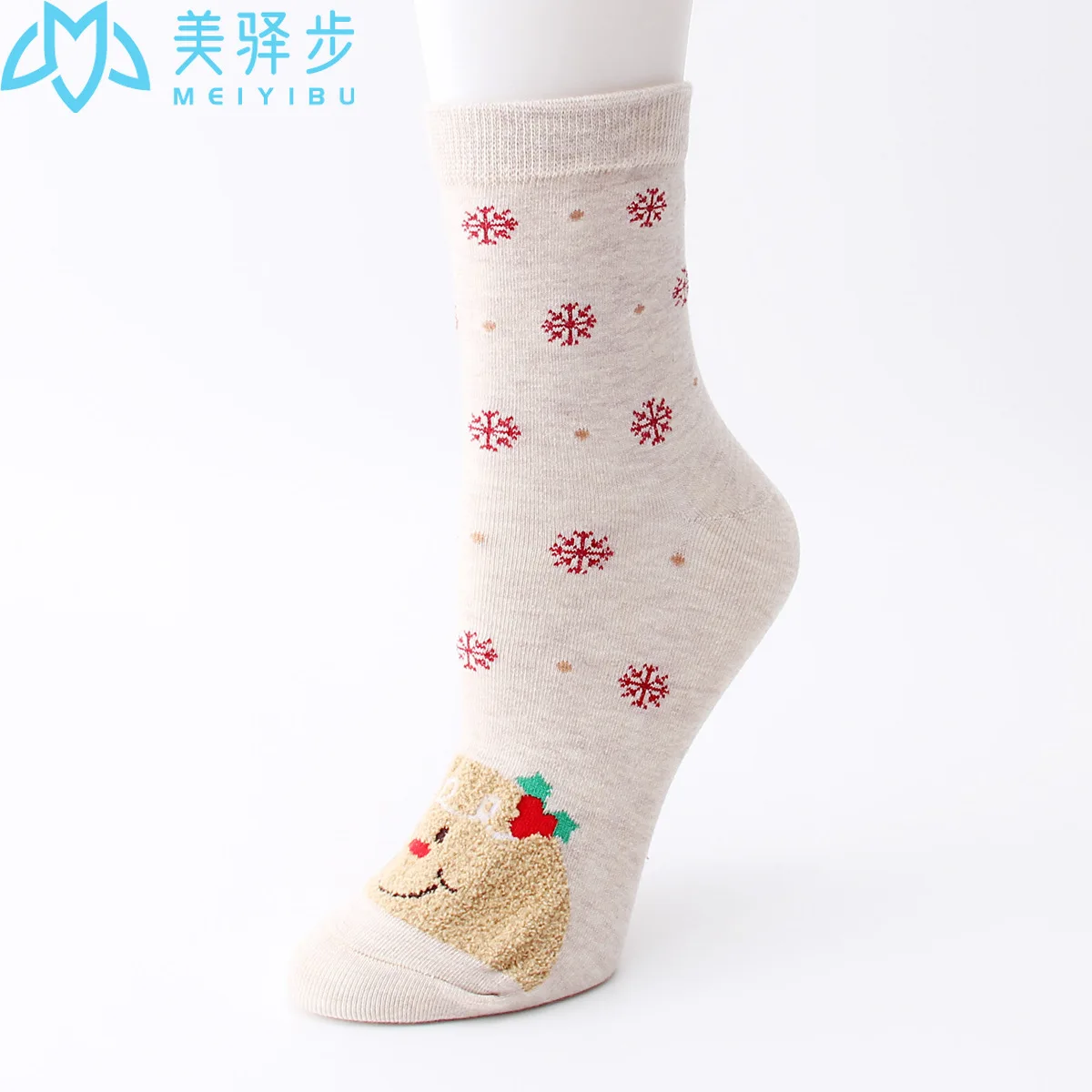 12 Pairs Per Set Winter New Cartoon Christmas Socks Sweat Absorbing Lovely Women Socks Santa Claus Elk Socks Wholesale