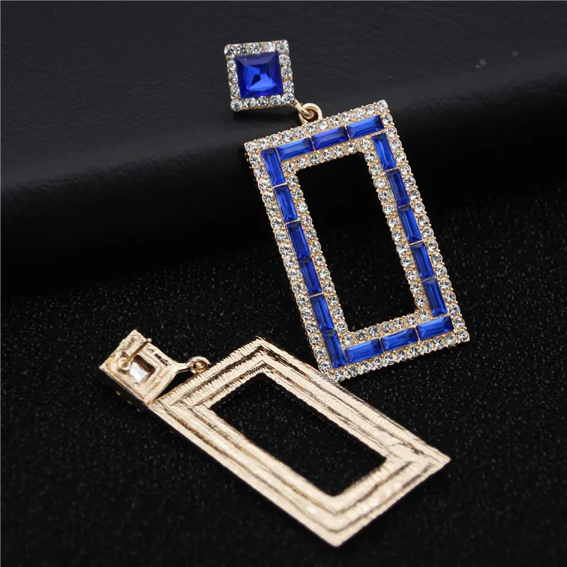 

2020 Large Vintage Earrings for Women Statement Earrings Geometric 18 Colors Metal Pendant Earrings Trend Fashion Jewelry