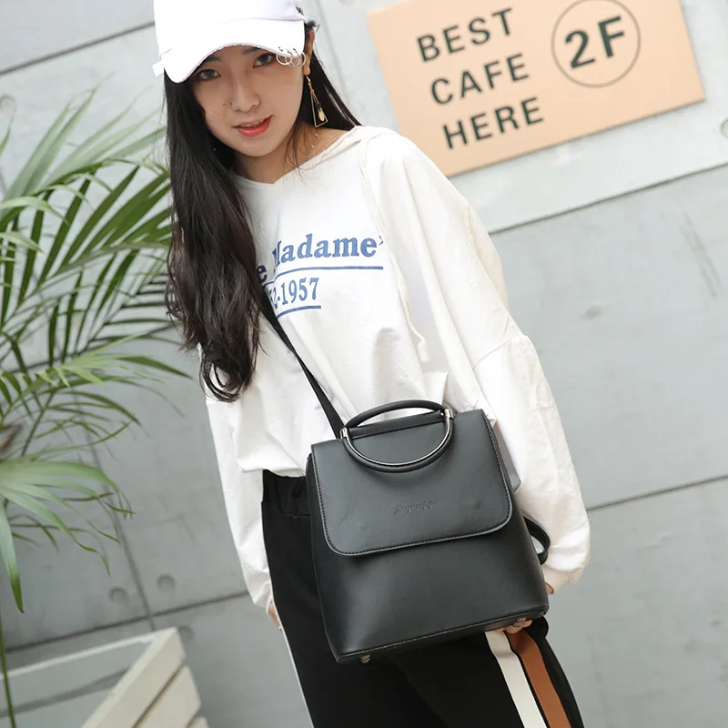 Новинка 2019 женский рюкзак из искусственной кожи многофункциональная ранец