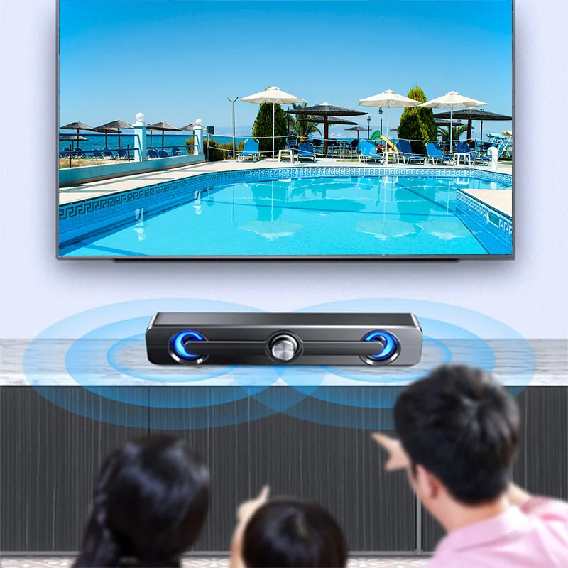 V-111 компьютер Динамик USB Проводная стерео динамик сабвуфера бас Bluetooth для