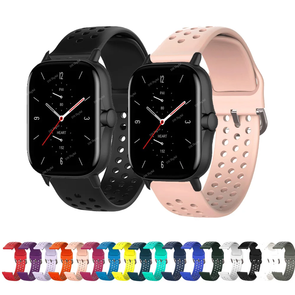 

Ремешок силиконовый для смарт-часов 20 мм, спортивный браслет для Huami Amazfit GTS 2 Mini, Xiaomi Amazfit GTS2 Mini