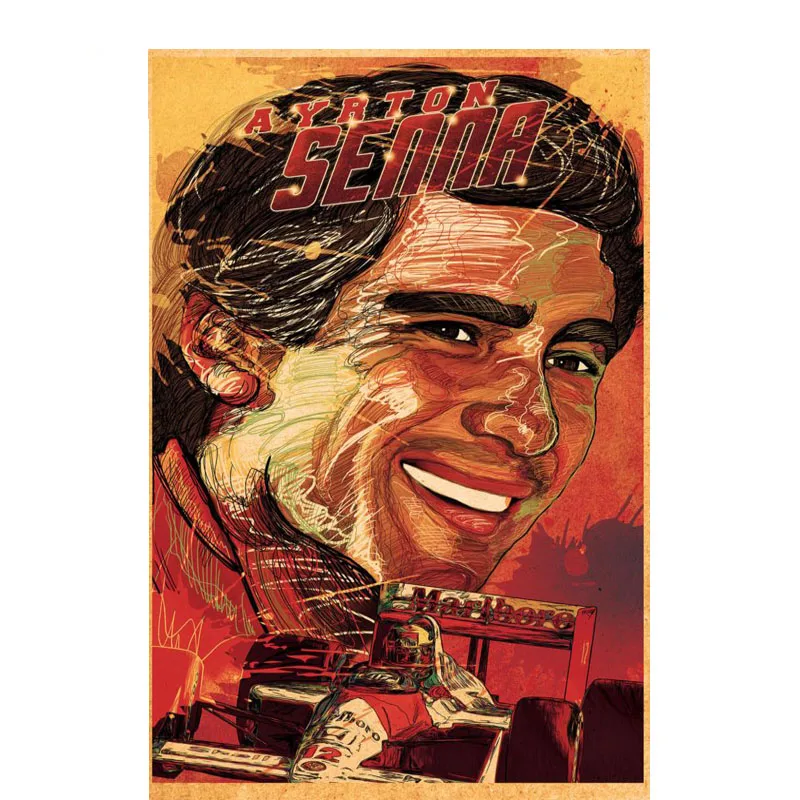 Спортивная классическая стильная индивидуальная модная тату Айртон Сенна на