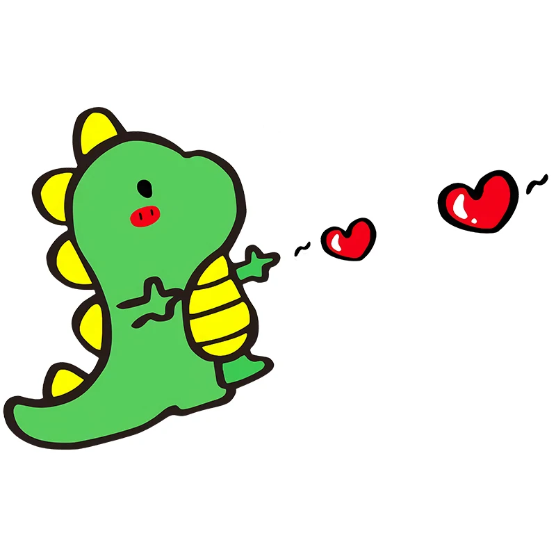 

Fuzhen Boutique Decals Exterior Accessories Love Heart Dinosaur Car Sticker Cartoon Stickers Funny Anime Cute Decoration Decal
