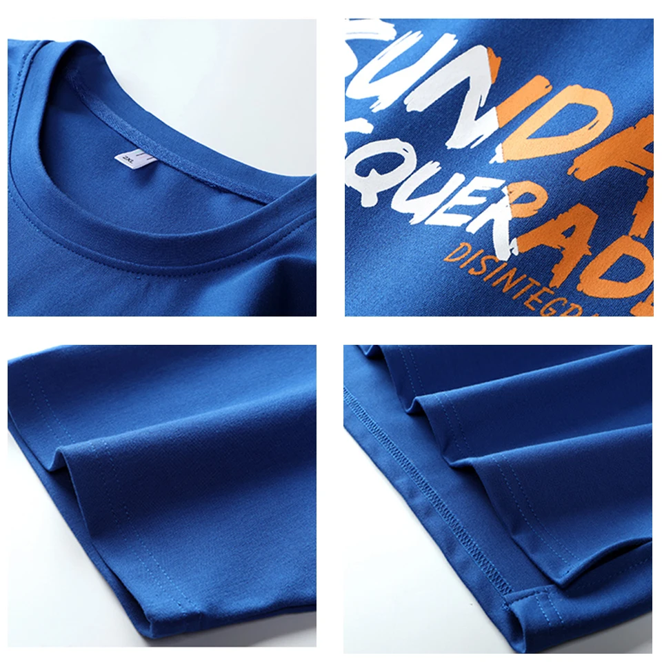 

2020 New Hot Hip Hop T-Shirts Men Loose Cotton T-Shirt Round Collar Handsome Mens T-Shirt Fashion Trends Printing Brand Top