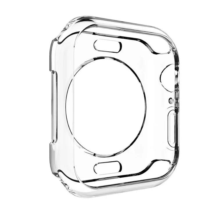 Чехол для Apple Watch Series 5, 4, 3, 2, 1, ТПУ, силиконовый, прочный, прозрачный, облегающий бампер, мягкий чехол для часов 5, 40 мм, 44 мм, задняя крышка