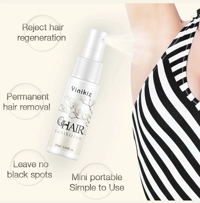 

YINIKIZ Hair Inhibitor Hair Inhibits Growth Sprays Whole Body Prevents Hair Growth Being Mild Non-Irritating Inhibit Hair
