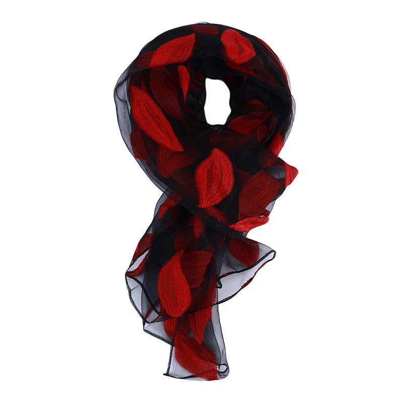 Платок из 2021 шелка женский летний легкий прозрачный накидка и шали бандана