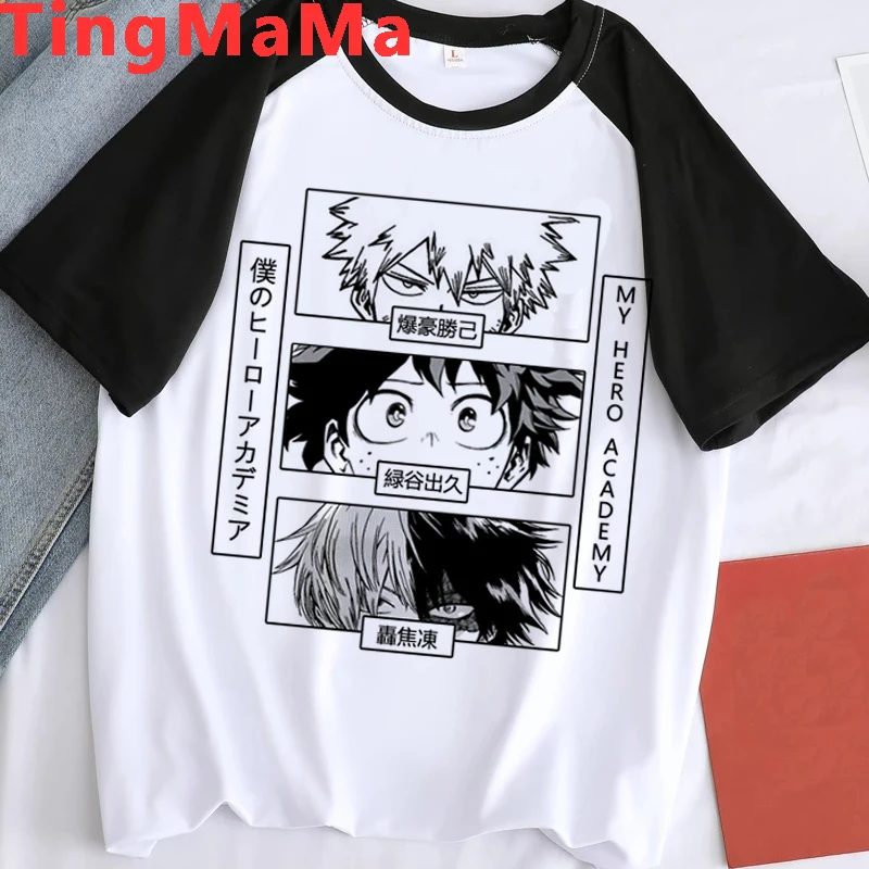 Мужские футболки Моя геройская академия кавайная футболка с японским аниме