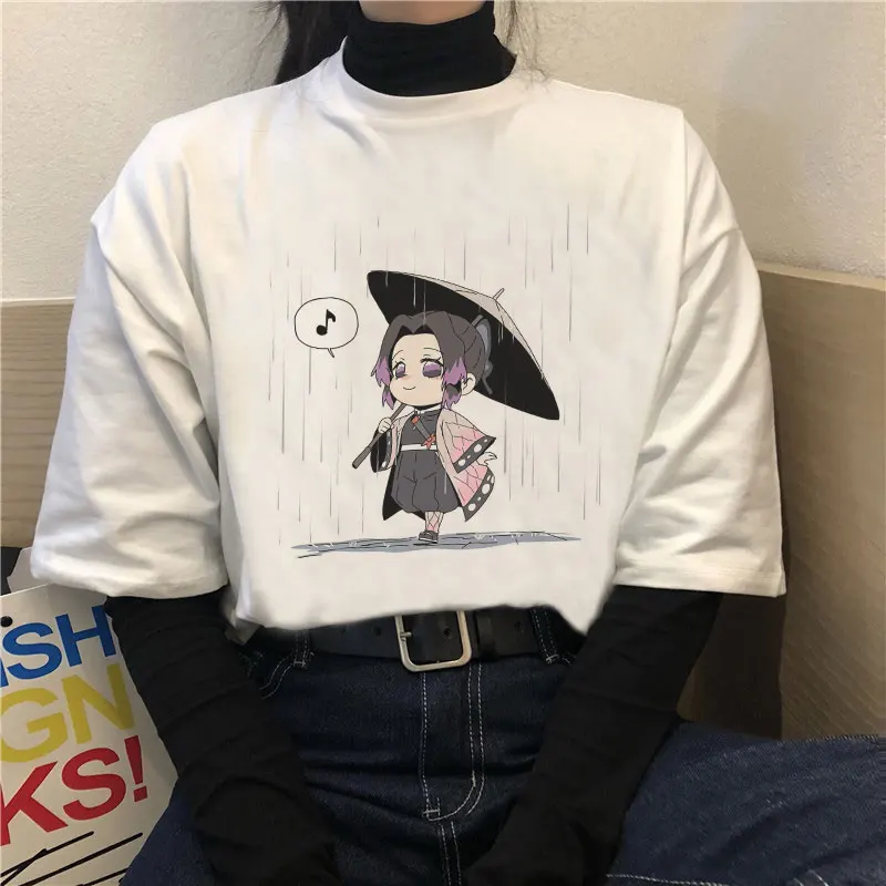 Футболка Kimetsu No Yaiba женская с изображением рассеянного демона топ в японском