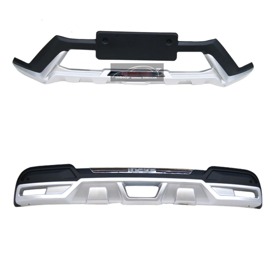 Front Rear Bumper Автомобиль ABS передний+ Задний бампер протектор Подоконник Накладка багажник защита Накладка для Nissan Kicks автомобильный Стайлинг Бампер протектор - Цвет: Front Rear Bumper