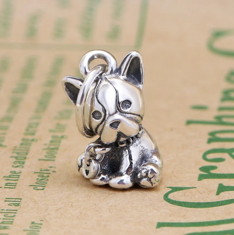

Claudia Dog Pendant S925 Silver French Bulldog Pendant Necklace Women Diy Jewelry Fit Original Charms Bracelet