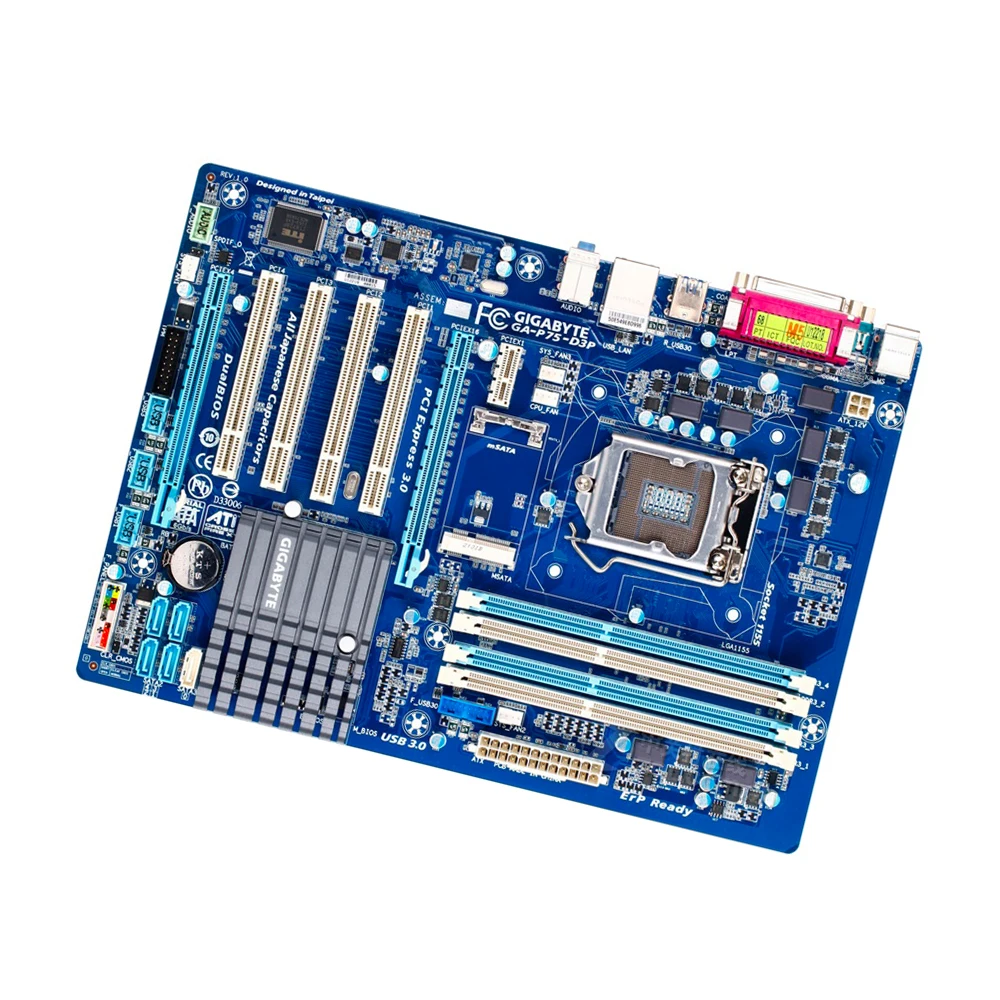 Gigabyte GA-P75-D3P рабочего Материнская плата P75-D3P B75 LGA 1155 Core i7 i5 i3 DDR3 32G SATA3 USB3.0 блок