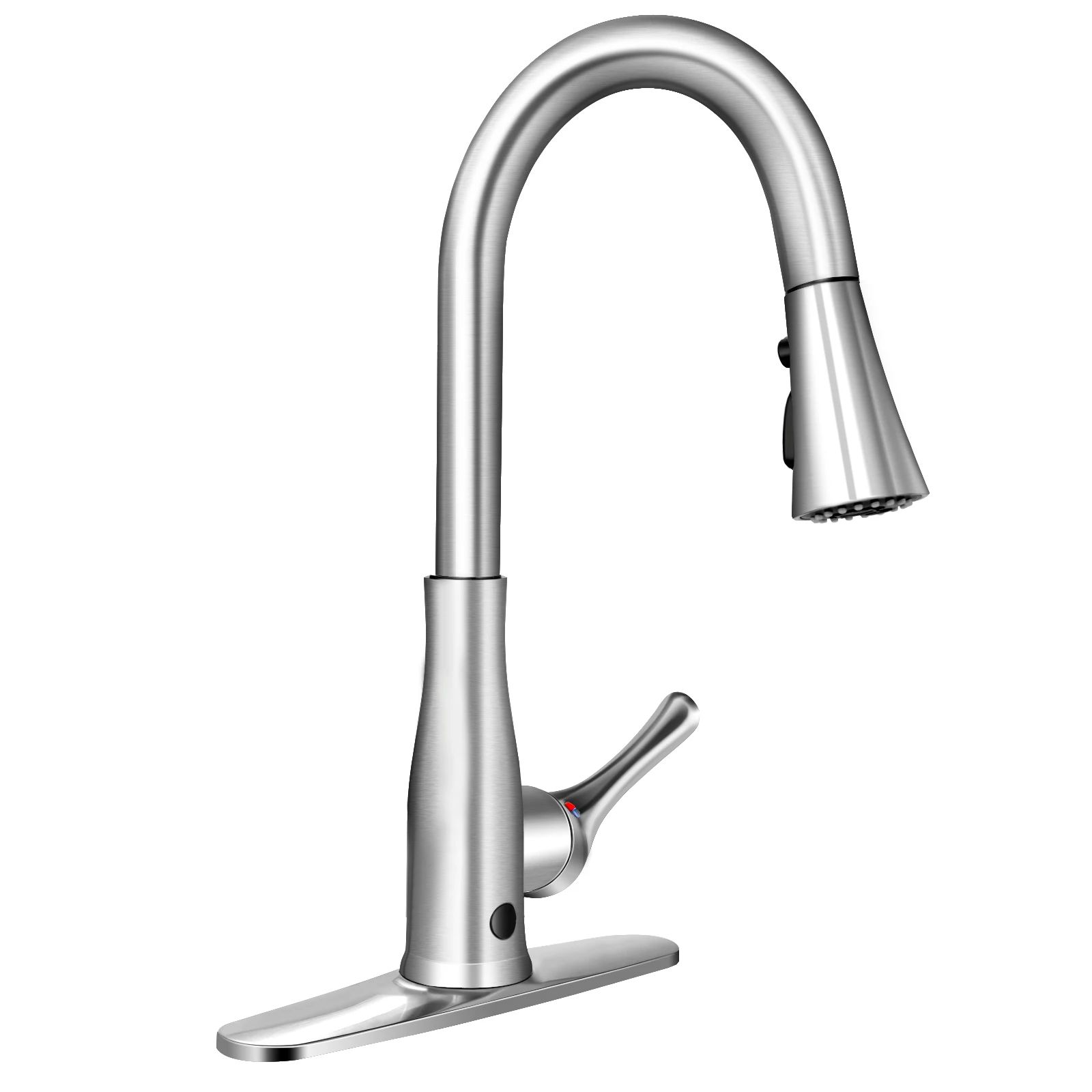 

Touchless Kitchen Faucet 360 Swivel Single Handle Sensor 3 Mode Sprayer KC52633US