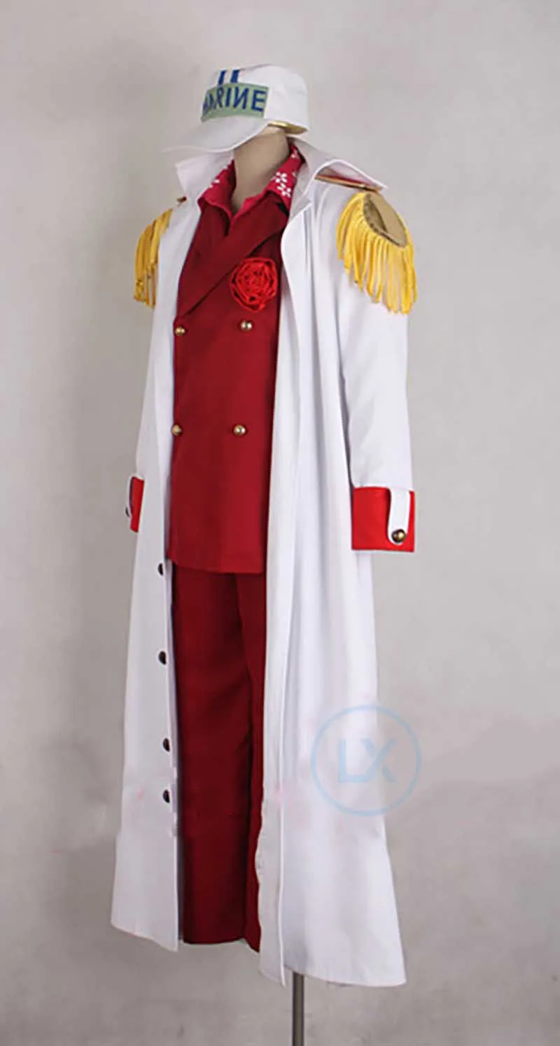 ONE PIECE Cosplay Costumes Akainu Sakazuki Borsalino Sengoku Justice White Navy Uniforms Halloween Anime Clothes | Тематическая