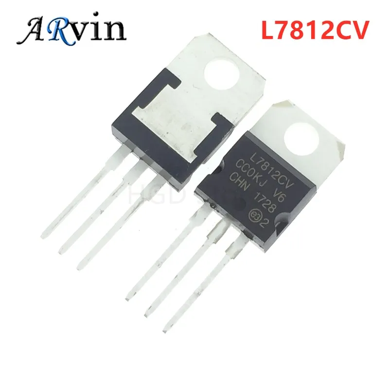 

10pcs L7812CV L7812 KA7812 MC7812 Voltage Regulator 12V 1.5A TO-220