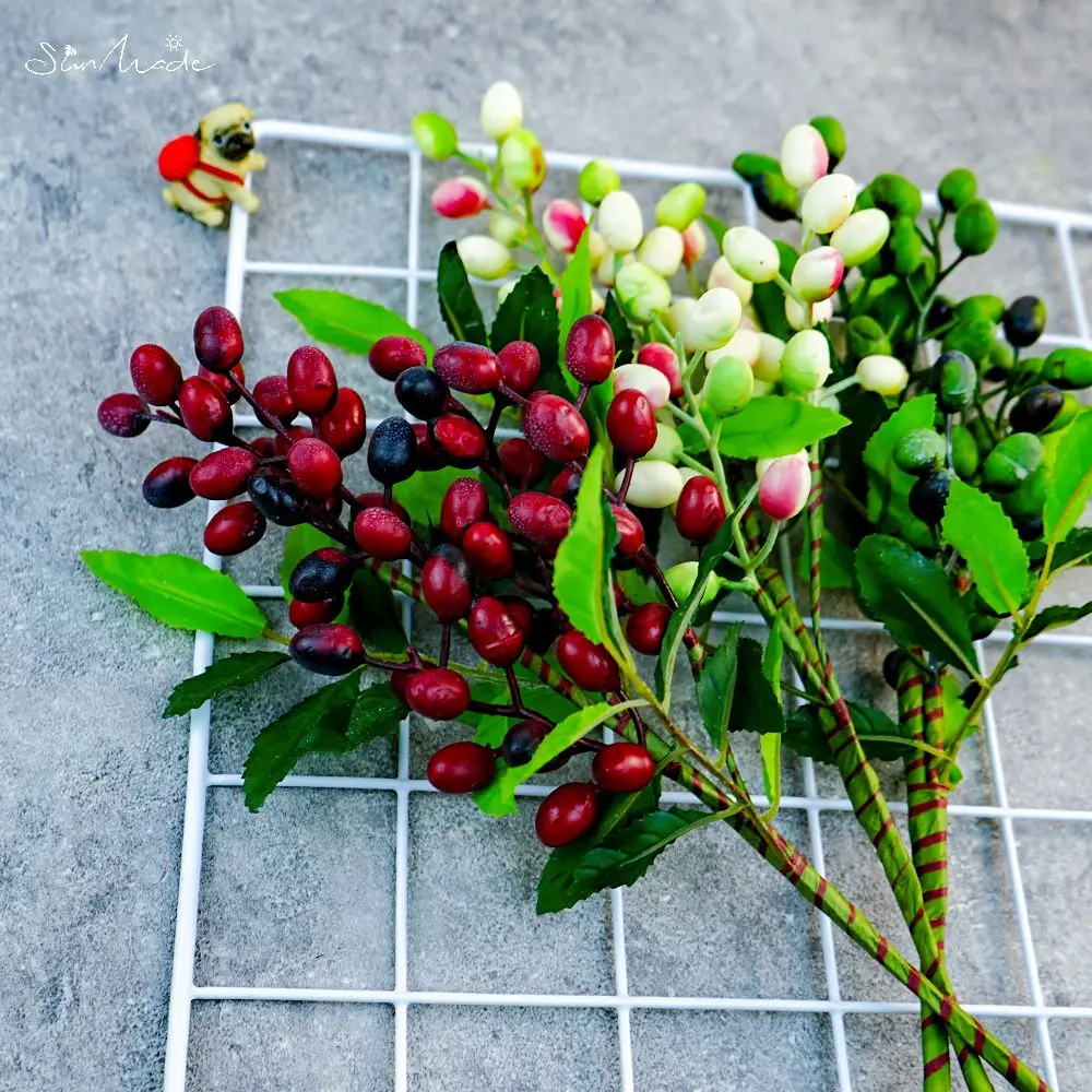 Яркие ветки оливковых фруктов SunMade Цветочная композиция аксессуары для растений