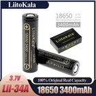 LiitoKala Lii-34A 100% Новый оригинальный литиевый перезаряжаемый аккумулятор NCR18650B 3,7 в 3400 мАч 18650 для фонариков