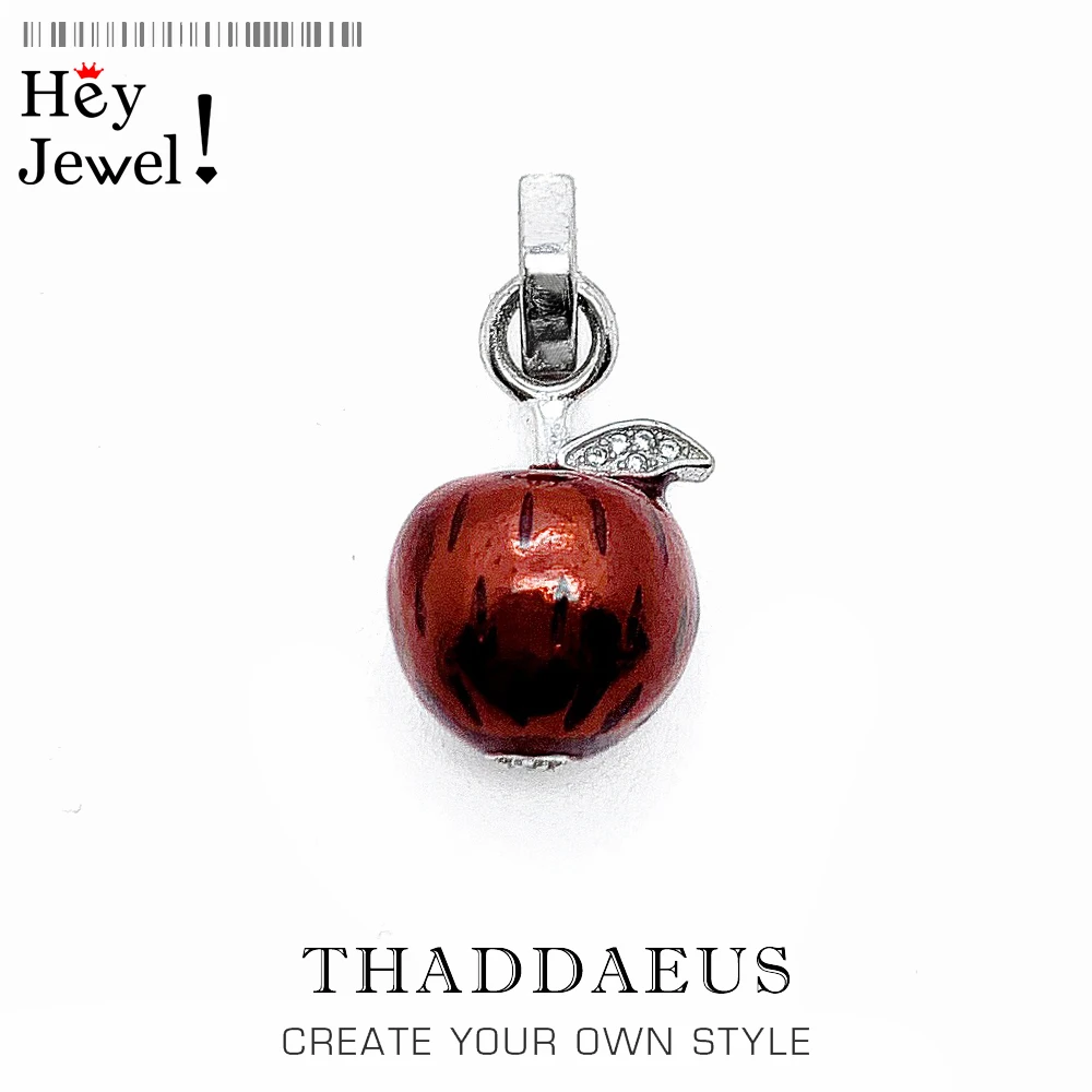 

Pendant Apple Red,2021 Brand New Fashion 925 Sterling Silver Jewelry Bijoux Accessories Symbol of Perfection Gift For Woman
