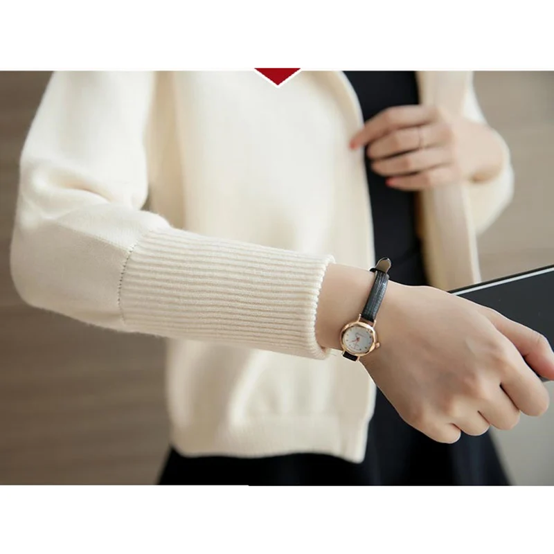 

Ladies Sweater Jacket Outerwear 2021 New Spring Autumn Knit Cardigan Coat Female Loose Long-Sleeved Hooded Knitted Sweater Women