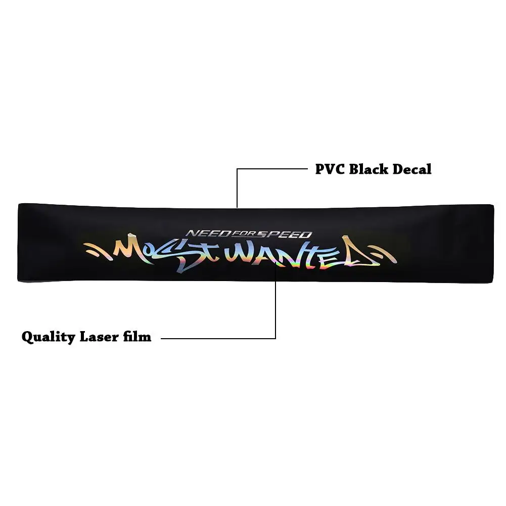 

New Laser Reflective Letters 8" X 52" PVC Windshield Banner Strip Racing Stripe Sticker Front Rear Window Car Sun Visor Decorati